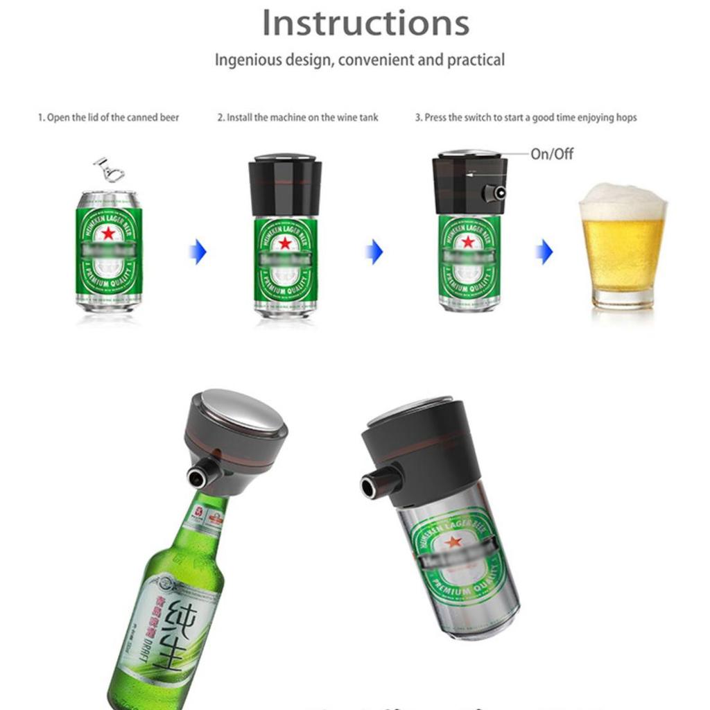 2024 бытовой мини электрический ультразвуковой барботер стеклянная банка бутылка пива для красного вина портативный аэратор для вина