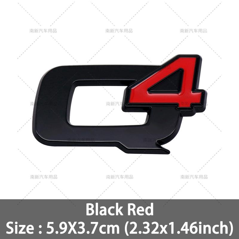 RZUD8 3D Metal Q2 Q4 Letter Badge Rear Giulia Stelvio Trunk Emblem Car Stickers For Alfa Romeo Giulia Stelvio Car Styling Accessories
