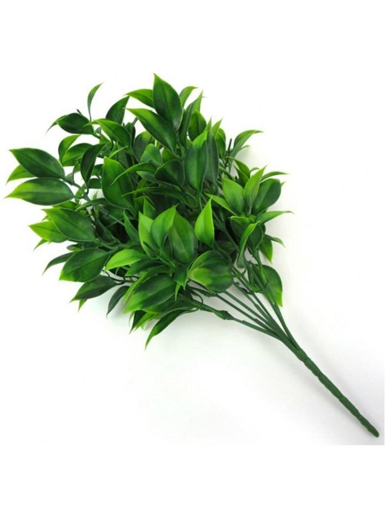 1 шт. зеленые искусственные растения для садовых кустов искусственная трава эвкалипт оранжевые листья искусственное растение для украшения дома и магазина