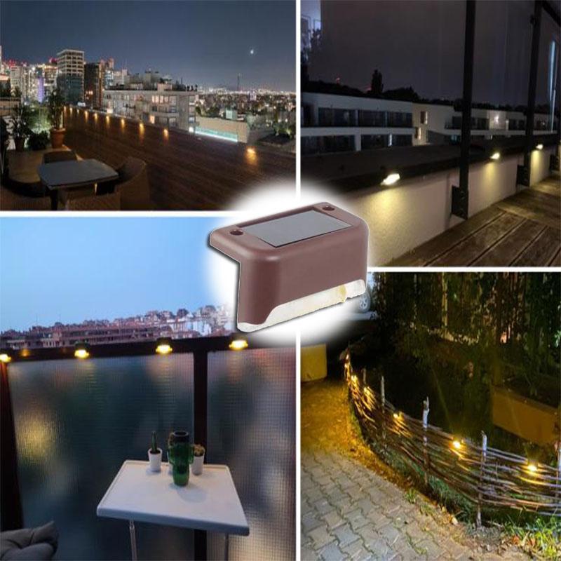 1/4/8Pack Solar Deck Lights Outdoor Step Lights Waterproof Led Solar Lights for Railing Stairs Step Fence Yard Patio and Pathway