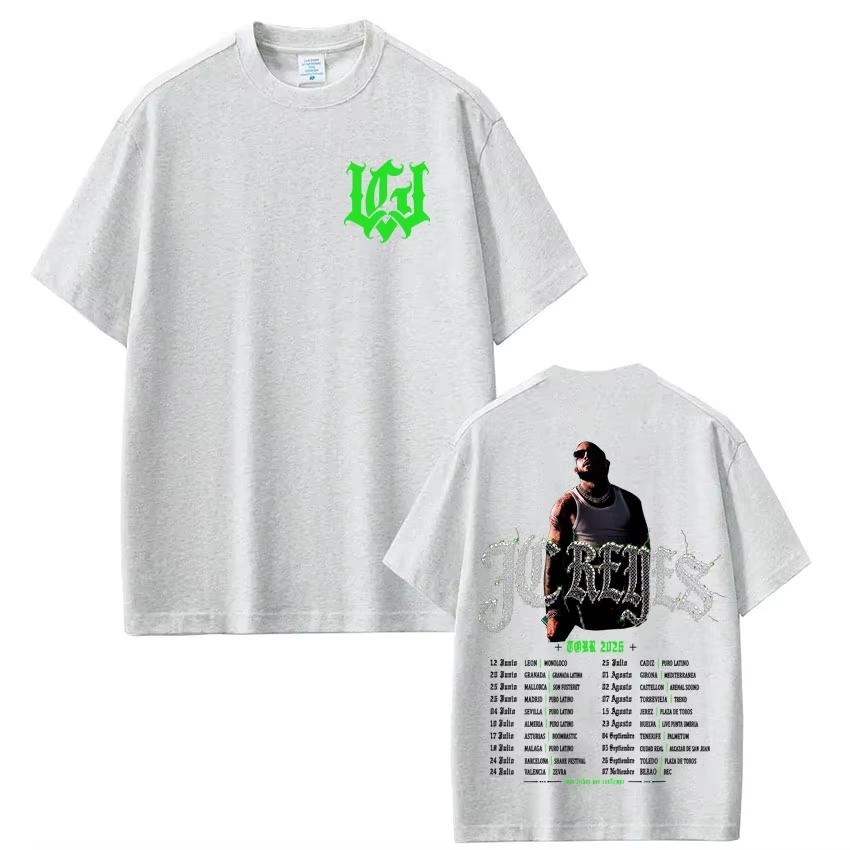 2026 Hot Sale Rapper Jc Reyes Tour 2026 Merch T Shirts Men Women Clothing Hip Hop Fashion T Shirt Breathable Streetwear Casual Tees
