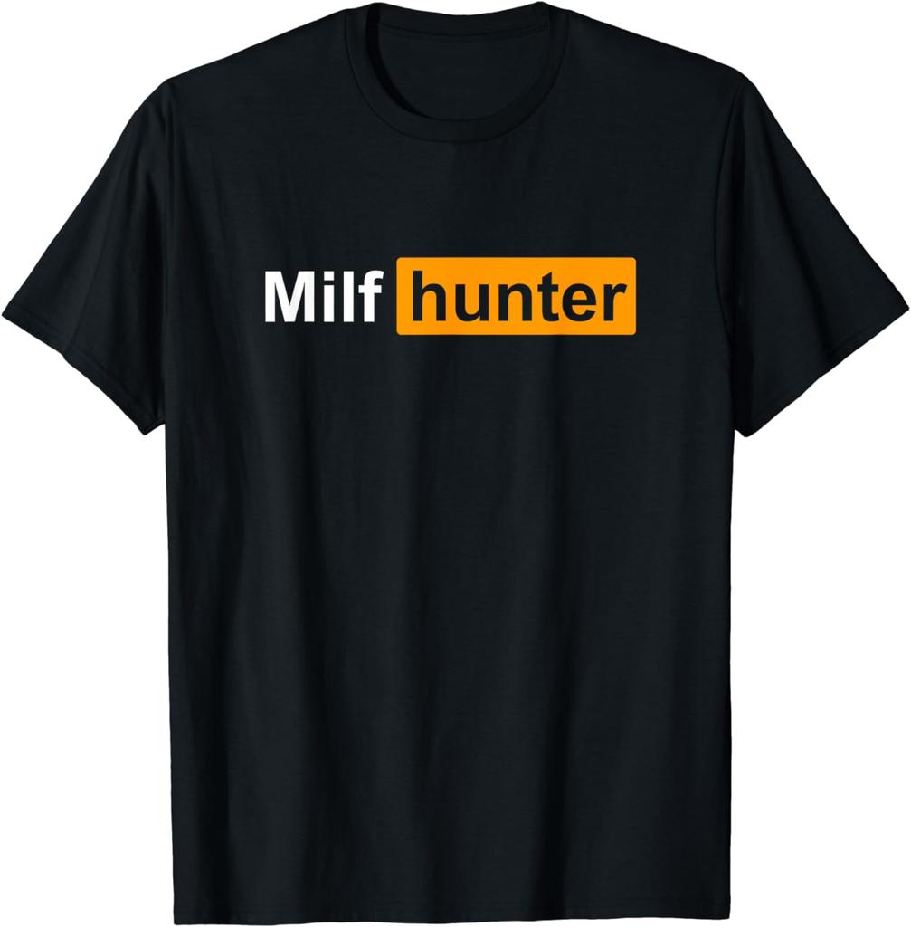 Охотник на MILF | Смешная шутка для взрослых для мужчин, которые любят MILF, Футболка Мужская одежда Топы Графические футболки Camisetas Уличная одежда