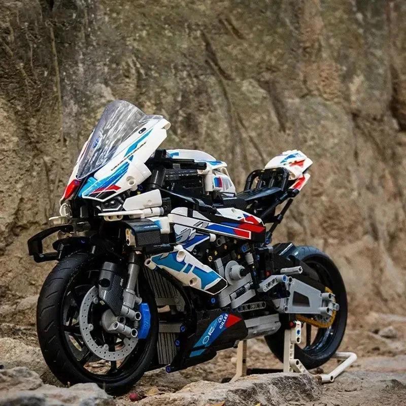 1920 шт. Технический суперскоростной мотоцикл M 1000RR MOC строительный блок совместимая модель мотоцикла транспортное средство кирпичи игрушки подарки