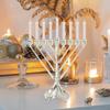 Vintage Design Hanukkah Menorah with 9 Arms Tabletop Ornament Sturdy for Festivals Celebration