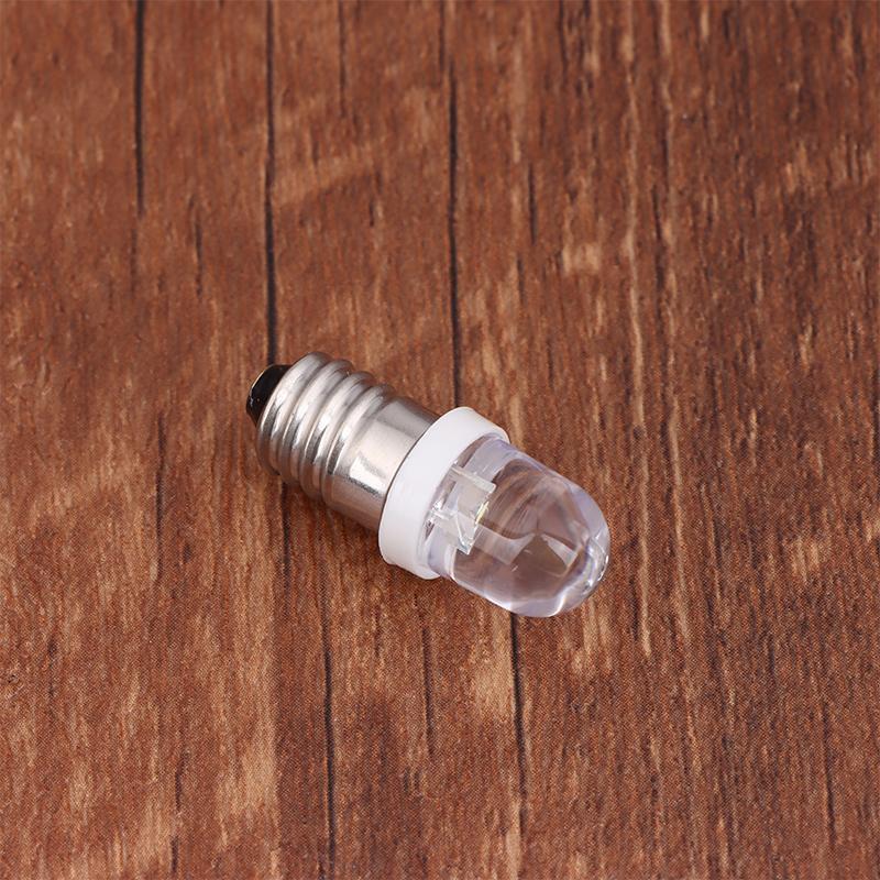 5Pcs Led E10 Dc3V 5V 6V 12V 24V Screw Bulb Warning Signal Bulb E10 Instrumentation Bulb Indicator White Auto Interior Light