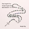 Hot Sale Vintage Crucifix Jesus Rosary Beads Chain Cross Necklace Virgin Mary Pendant