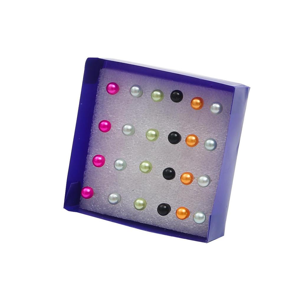 12 пар серег-гвоздиков с искусственным жемчугом, набор серег для женщин и детей с коробкой, серьги, ювелирные изделия