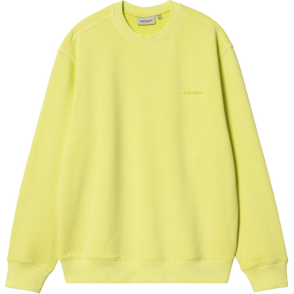 Carhartt WIP Свободная однотонная толстовка с круглым вырезом Мужские топы Желтый I033065-29T-GD