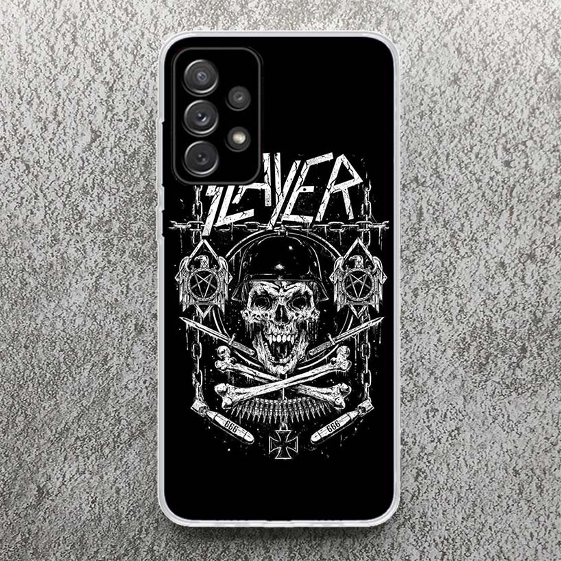 Мягкий чехол с принтом хэви-метал рок-группы Slayer для телефонов Samsung A52 A50S A51 A42 A23 A22 A12 A41 A31 A21S A40 A30S A20E A10