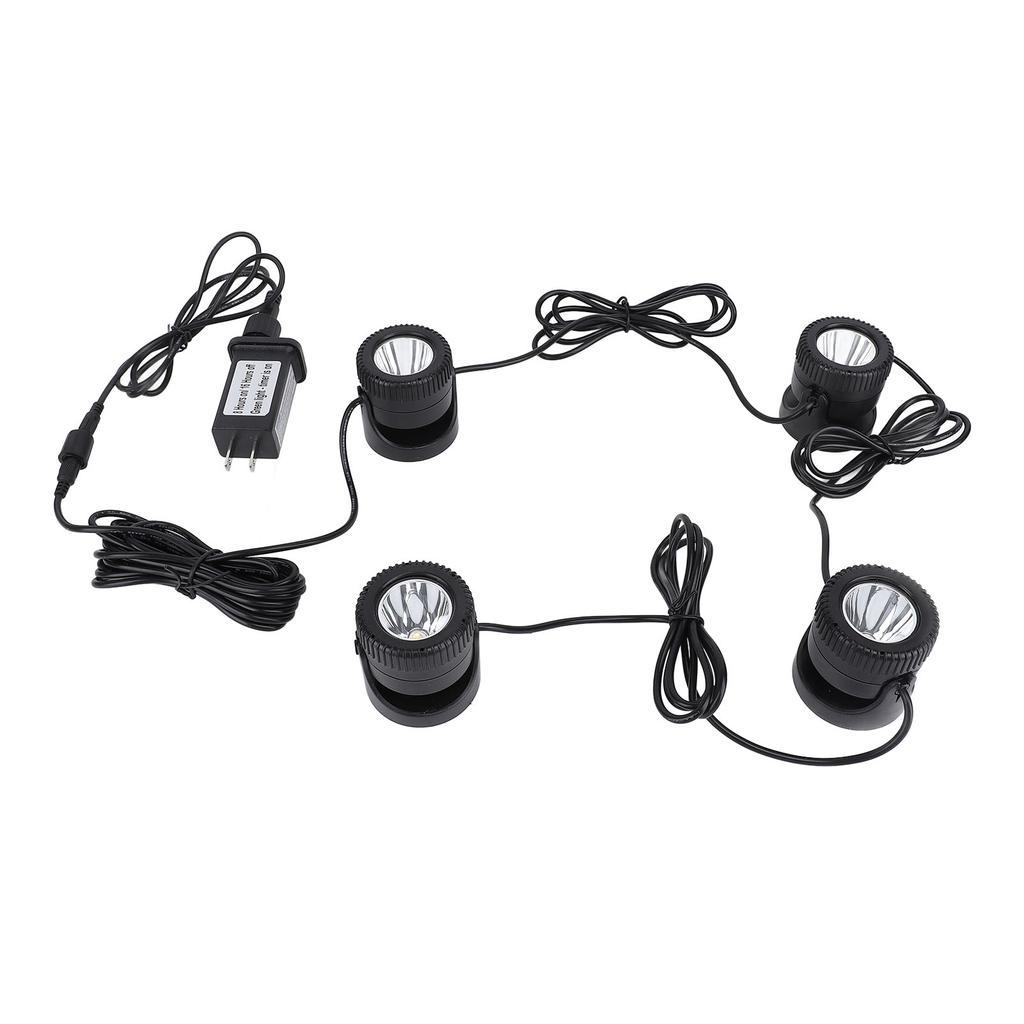 4 in 1 Pond Light with Timer Warm White 3000K to 3200K LED IP68 Water Resistant Submersible