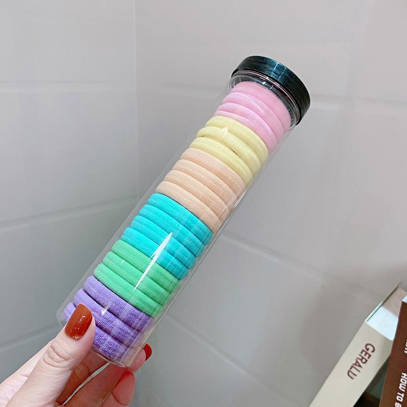 20 шт. простых корейских резинок для волос в стиле инс, женские эластичные резинки для волос, высокоэластичные, прочные, толстые, бесшовные резинки для волос