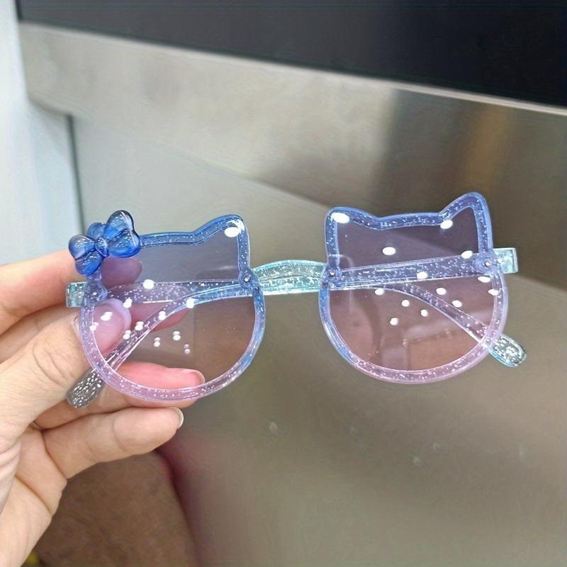 Children's Fashion Trendy Glasses Baby Girl Cute Cat Ear Cartoon Glasses Trendy New Beach Glasses Travel Decoration Glasses