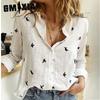 Женские модные повседневные осенне-зимние блузки и рубашки-поло с длинными рукавами и воротником-стойкой