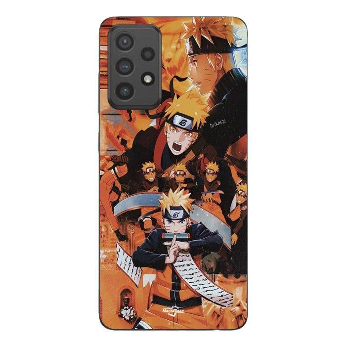 Coque de téléphone - MANIACASE - Samsung Galaxy A33 5G - Noir - Silicone TPU - Naruto Uzumaki