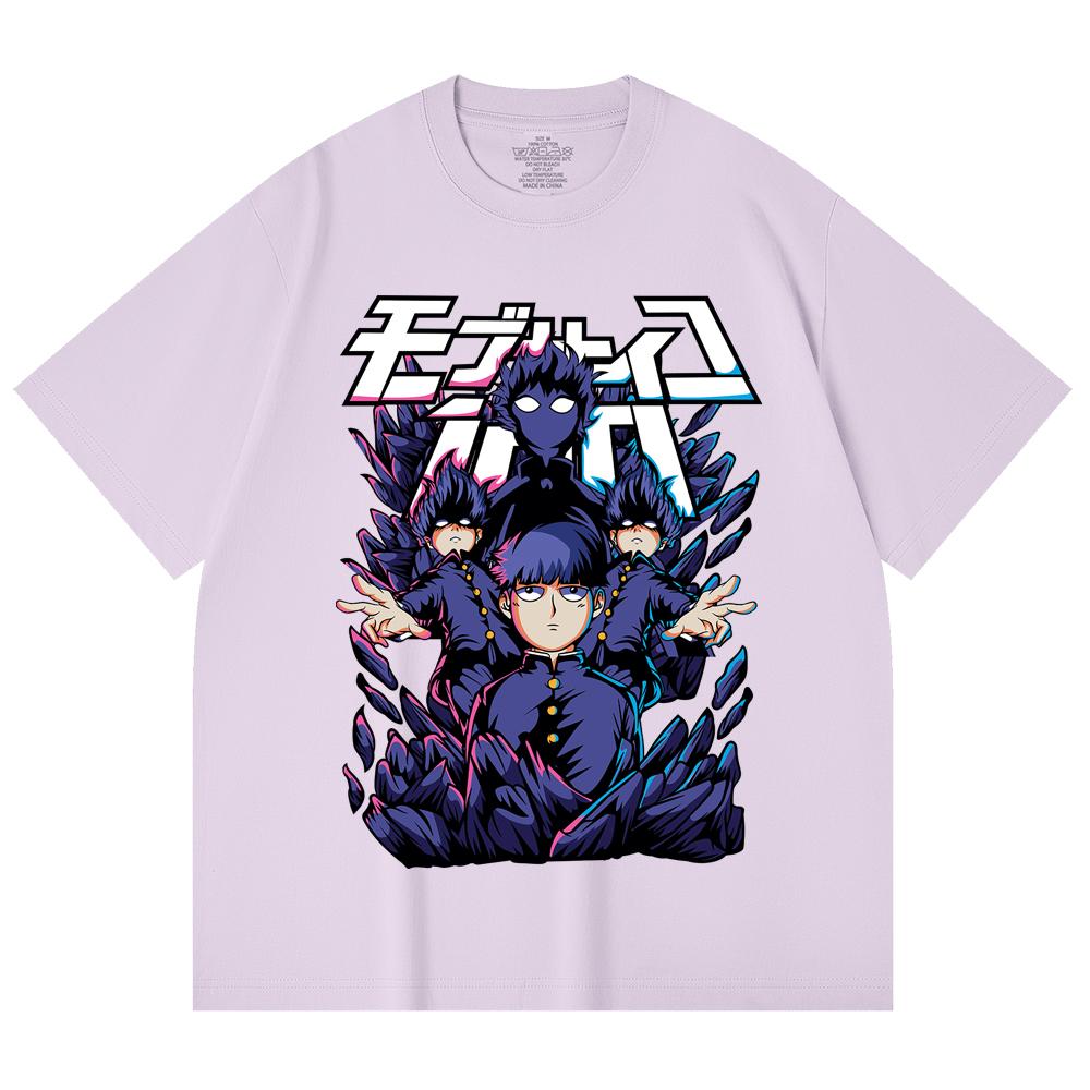230 Gsm 100% Cotton Mob Psycho 100 V1 Shiego Print Unisex Heavy Cotton T Shirt