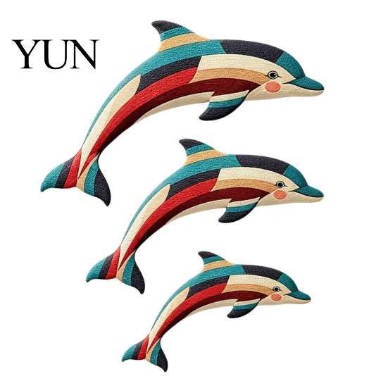 Tropical Bird Wall Art 3Pcs Wooden Decor, Toucan Parrot 2D Flat Wood Colorful Forest Decor Art, Animal Ornament for Living Room Bedroom Kitchen Patio