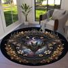 Bat Retro Round Area Rug,Carpet Rug for Living Room Bedroom Sofa Playroom Decor,Non-slip Floor Mat99