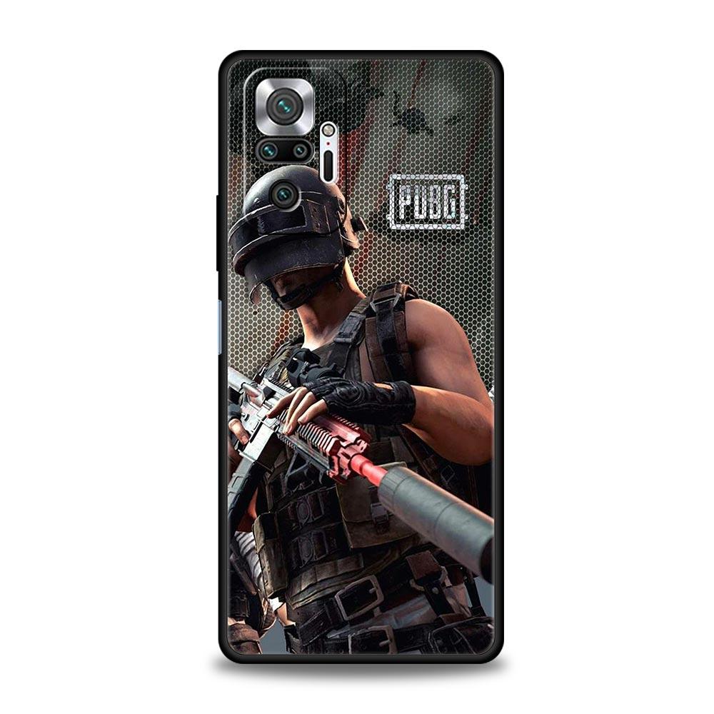 Чехол для телефона с игрой PUBG для Xiaomi Redmi Note 14 13 5G 10 11 12 Pro Plus 4G 14C 13C 12C 10C Черный