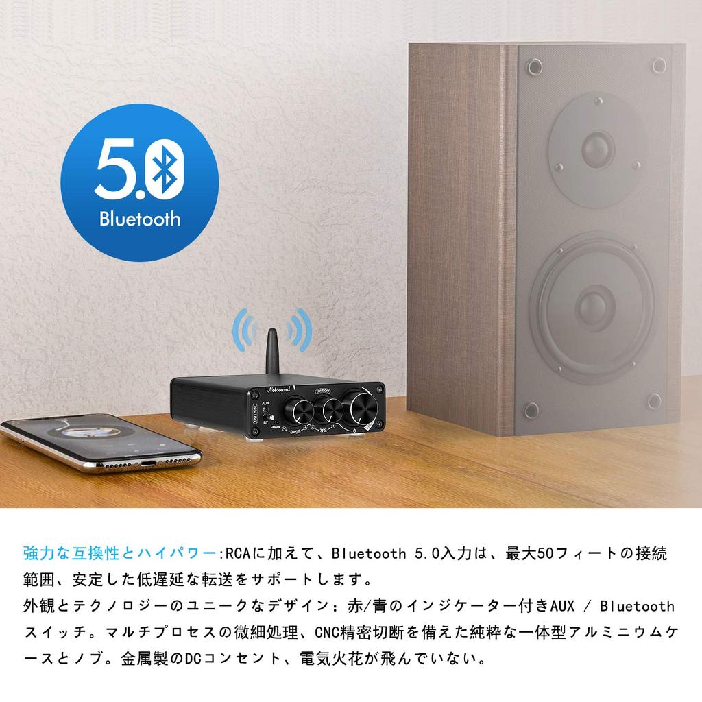 Nobsound Mini Bluetooth цифровой усилитель HiFi стерео аудио усилитель мощности 100 Вт 100 Вт NS-15G +