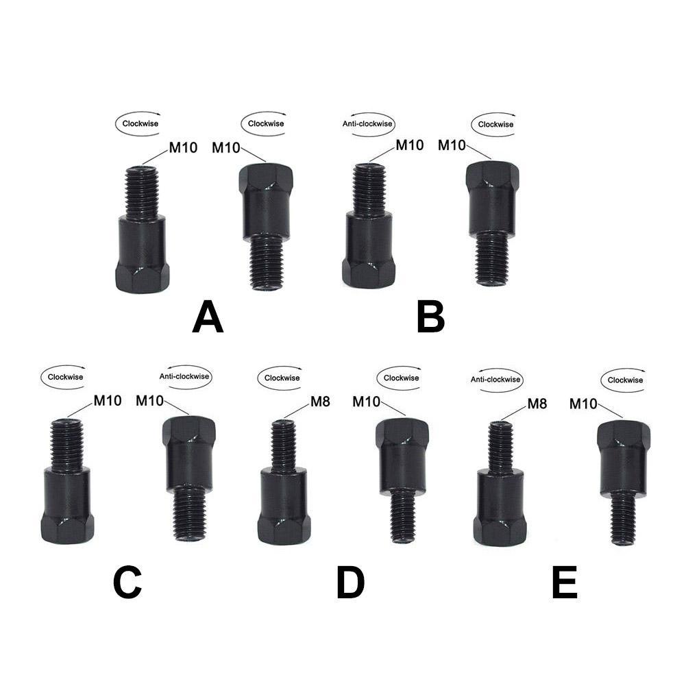 Черный Мотоцикл 32ММ M10 8ММ M8 Адаптеры Зеркал Заднего Вида Переходной Болт По Часовой Стрелке Против Часовой Стрелки Правая Левая Резьба
