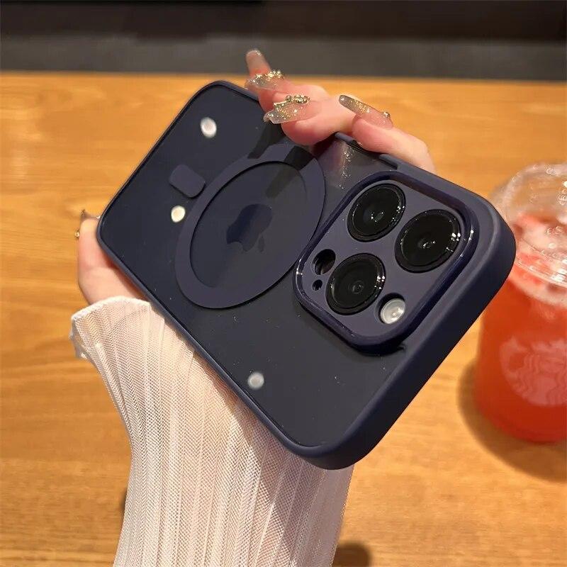 Luxury Magnetic Wireless Charging Case for IPhone 15 Pro Max 14 13 12 11 X XR XS Max 7 8 Plus Shockproof Soft Bumper Cover
