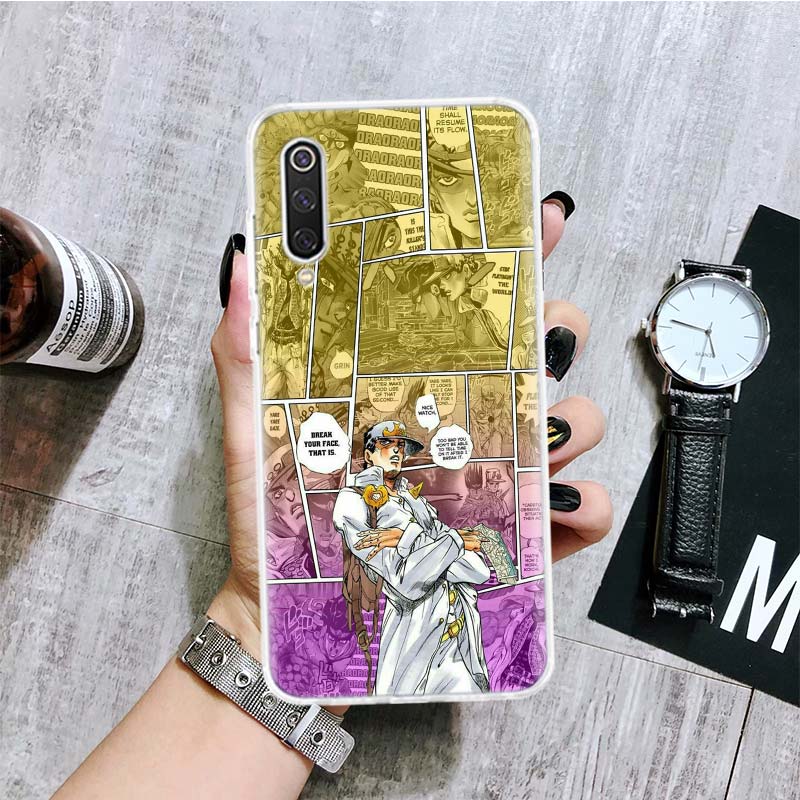 Чехол для телефона JoJo Bizarre Adventur с аниме для Xiaomi Redmi Note 10 9 8 11 Pro 11T 11S 10S 9S 9A 9C 9T 8T 8A 7 7A 5 с художественным узором