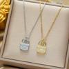 High-end Light Luxury Full-diamond H-pack Necklace Pendant Fashionable Collarbone Chain Jewelry