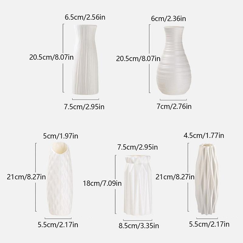 1шт пластиковая ваза для украшения белая имитация керамического цветочного горшка для растений корзина для скандинавской свадьбы декоративный обеденный стол спальня