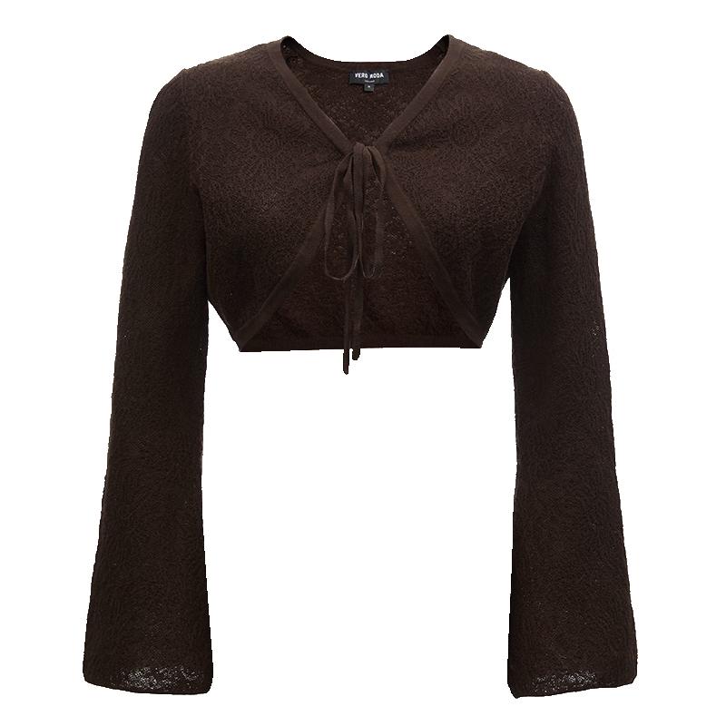 VEROMODA Women's Crochet Knit Short Cardigan