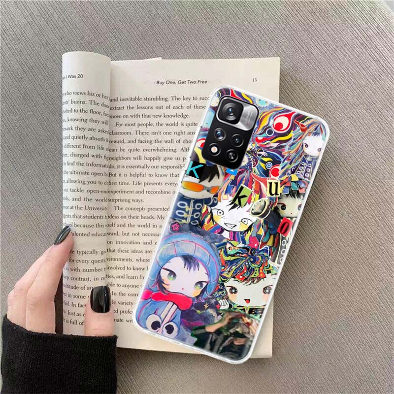 K-KikuoS Art Cute Phone Case For Xiaomi Redmi Note 11 12 14 13 Pro Plus 5G 14S 4G 12S 10 10S 11T Pro 11S 11E Coque Fundas TPU