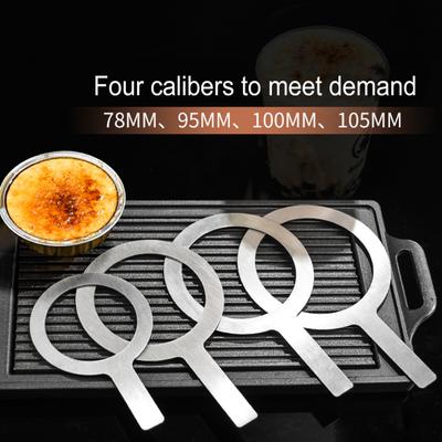 Кольцо для чашки для выпечки из нержавеющей стали с термостойкой деревянной ручкой, крышка чашки чая с молоком, прокладка для десертного пузырькового чая, жареное молоко, изготовление своими руками