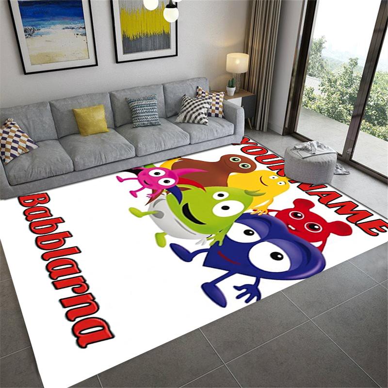 Custom Name Babblarna Carpet Rug for Living Room Bedroom Home Sofa Decoration,Kids play Non-slip Floor Mat