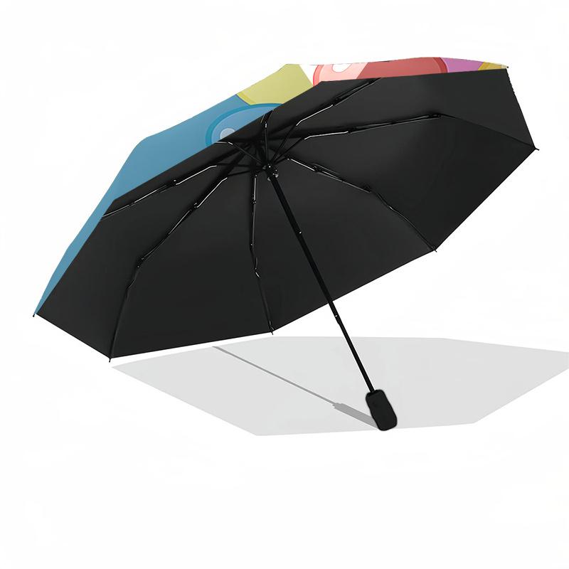 Peppa Pig Balloon Floating Outdoor Umbrella Automatic Opening and Closing, Portable 3 Fold Design with 8 Bone Iron Frame, Perfect Festival G