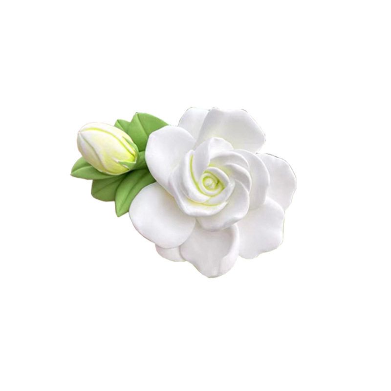 Gardenia Car Fragrance Diffuser Gypsum Car Perfume Car Air Conditioning Vent Decoration Aroma Essential Oil Ornament
