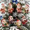 Дед Мороз Рождественские украшения 2D Плоское акриловое подвесное украшение для Рождества