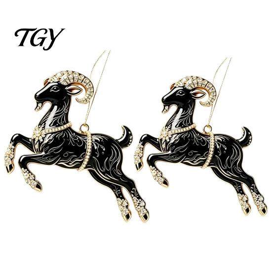 Настенные украшения для дома 2 шт., 2D-подвески-козы, акриловые подвески с крыльями, Новогодний подарок для друзей, Счастливое дерево, Каминная полка, Дом