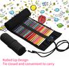 Paint Brush Holder Canvas Roll Up Pencil Pen Holder Artist Draw Pen Storage Bag 12 Slots Canvas