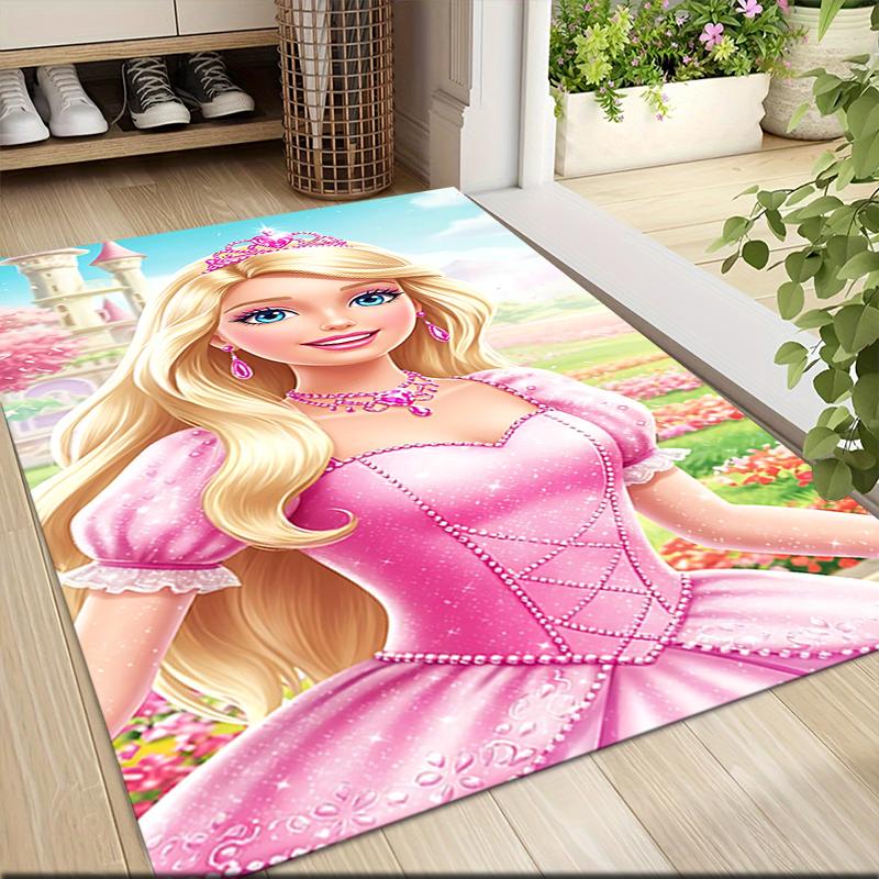 Princess Pink Majesty Carpet Rug Soft Washable Antislip Home Living Room Sofa Mats Personalized Christmas Rug