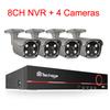 Techage 8-канальный 5-мегапиксельный HD POE NVR комплект камеры безопасности система видеонаблюдения двустороннее аудио AI обнаружение лица наружное видеонаблюдение набор IP-камер