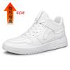 New Style Men Casual Shoes With Hidden Insole Height Increase 6/8/10CM Men Made of Cowhide Trendy Fashionable White Canvas Shoes