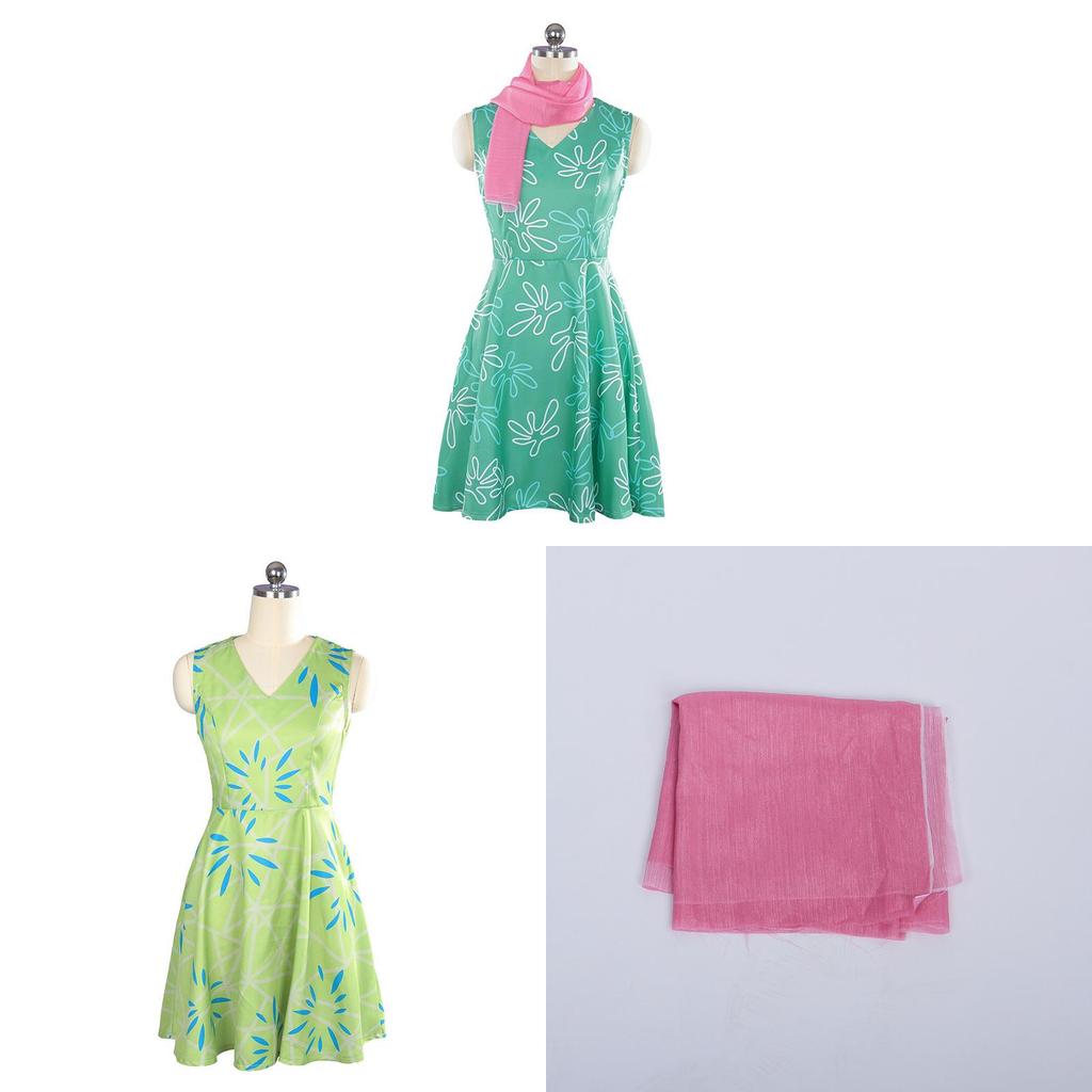 Joy Happy Emotion Cosplay Costume Dress Halloween Stage Performance Outfit