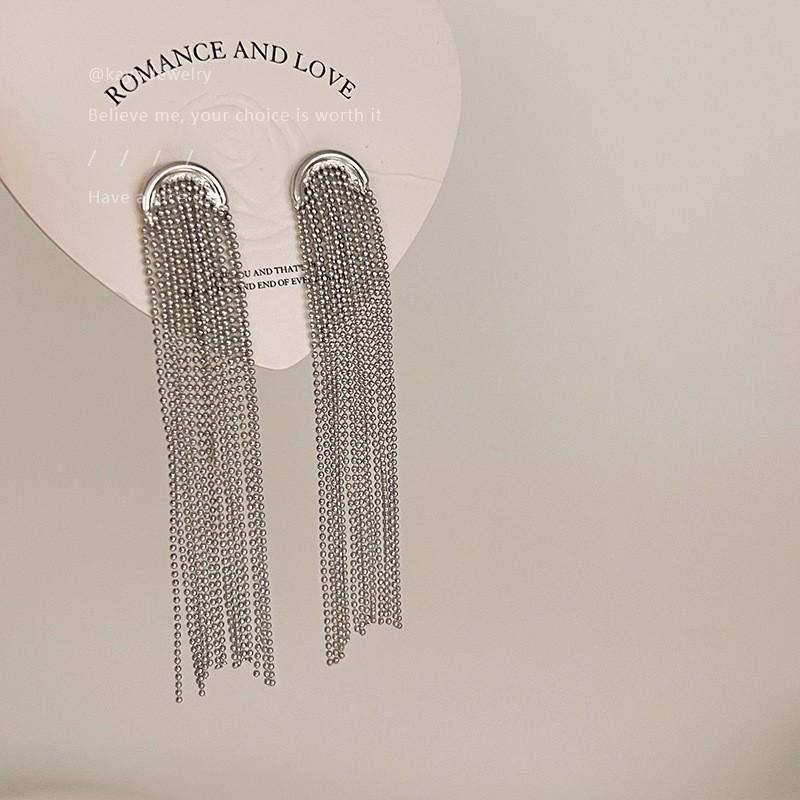 Блестящие серьги-кисточки, женские серьги с чувством высокого класса, легкие роскошные аксессуары для ушей в нишевом дизайне