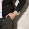 Tempusort Stainless Steel Bracelets Fashion Jewelry Simple Personality Curved Couple Bracelets for Men Women Gift