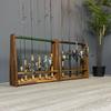 WOOD WORKS Сделано в Японии Подставка для 19 удилищ с обеих сторон Корпус Войлок [Коричневый] [Черный]