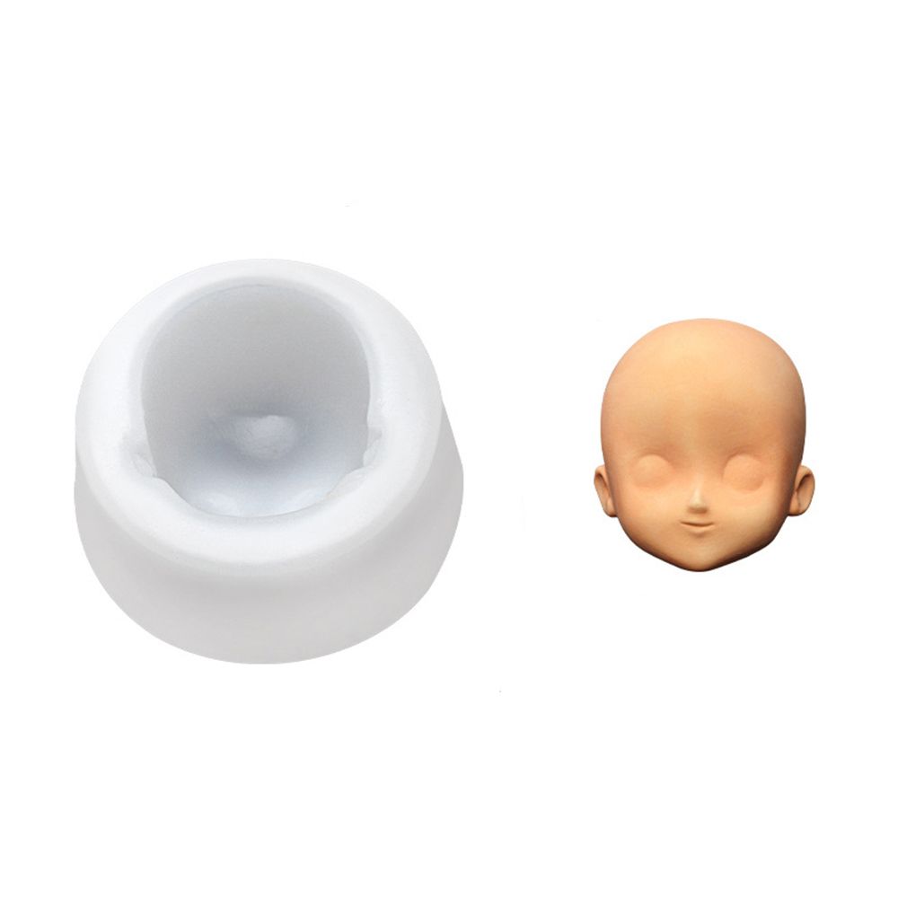 Decorating Doll Modification Accessories 3D Facial Mould Baby Face Silicone Molds Clay Head Sculpey