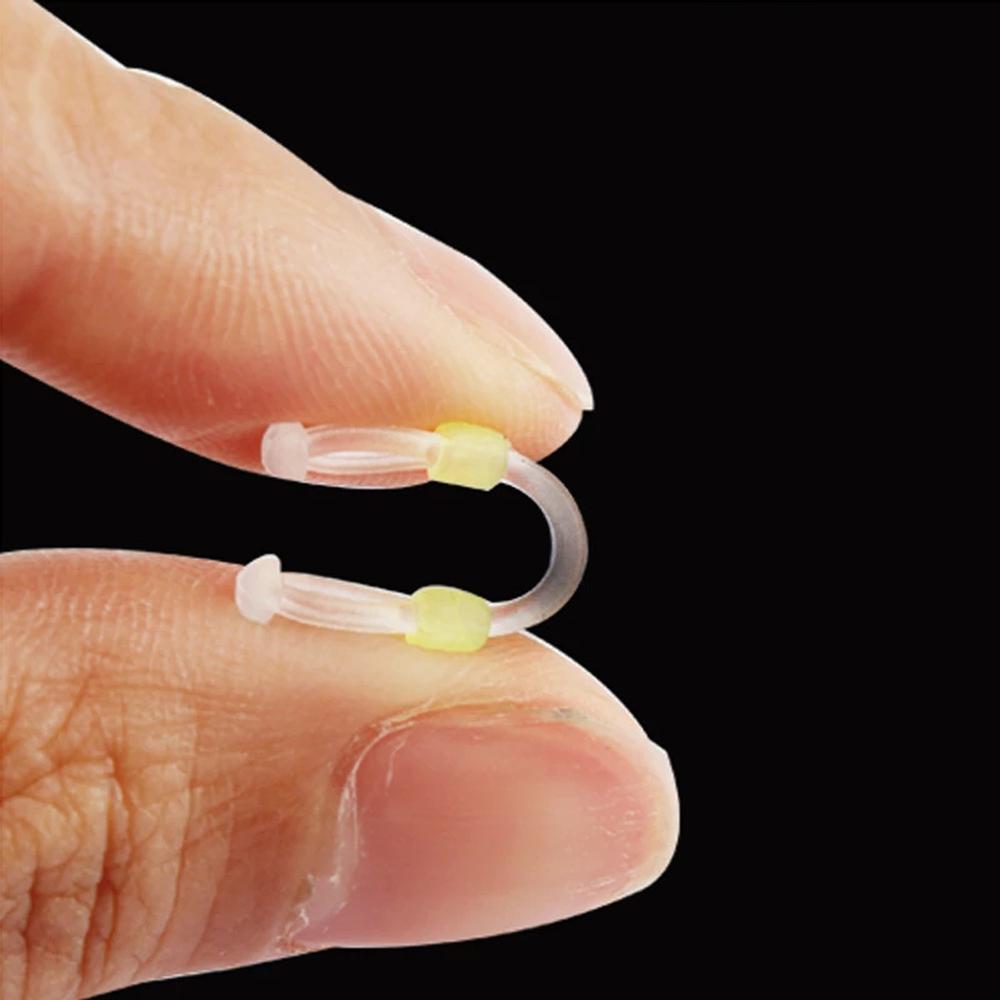 Space Bean Double Head Fish Hook Fixed Distance Splitter Fish Line Separator Silicone Double Hook