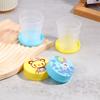 100 мл складной стакан с крышкой портативный многоразовый пластиковый стакан для воды мультяшный складной стакан для ополаскивателя рта дорожный стакан для питья на открытом воздухе