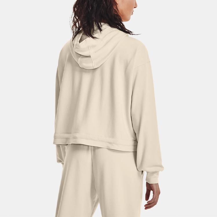 Under Armour Project Rock Terry Hoodie Женское Толстовка Бежевый 1361059-110