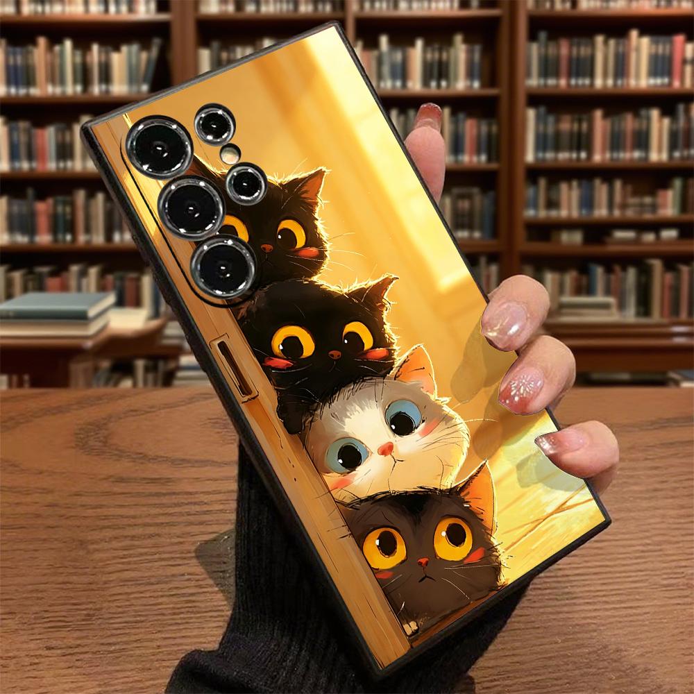 Stacked Cats in Sunlight Slim Fit Phone Case Anti Scratch Drop Protection For Samsung Galaxy S26 S25 S24 Ultra FE A Series