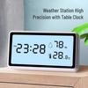 New Electronic Thermometer Hygrometer Weather Station High Precision with Table Clock Function Mini Thermometer LCD Tools